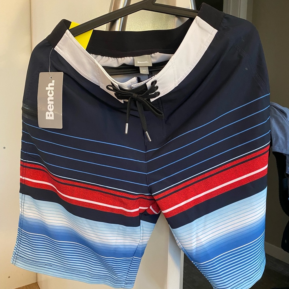 Bench Blue and Red Board Shorts Swimwear